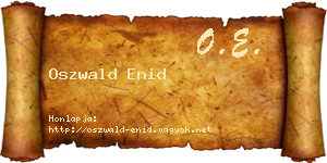 Oszwald Enid névjegykártya